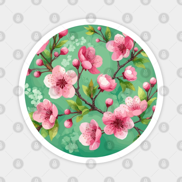 Cherry Blossom Magnet by Jenni Arts